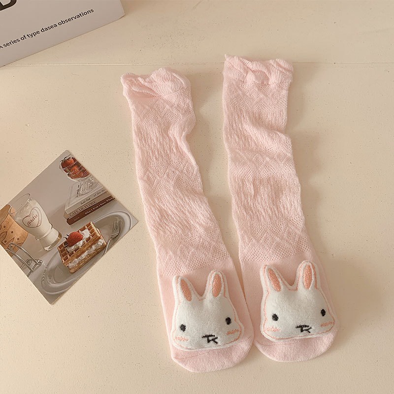 TẤT LƯỚI CỔ CAO HÌNH THÚ NHỒI BÔNG