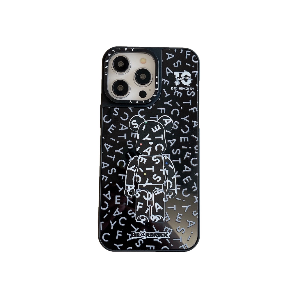 Bearbrick mirror casetify phone case cho iPhone 15 14 13 12 11 pro max plus, vỏ cứng