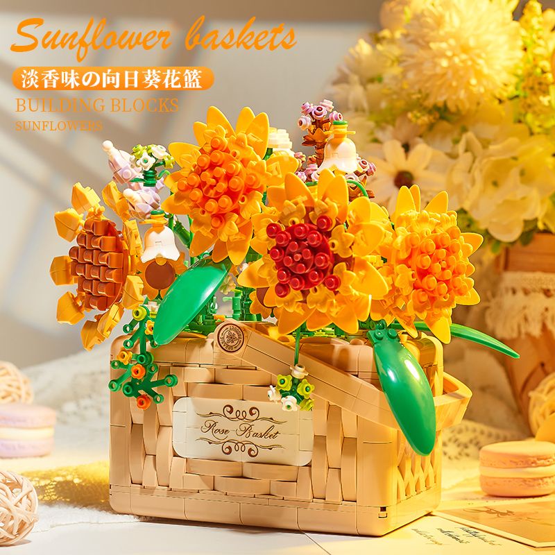 Đồ Chơi Lắp Ráp Lego Hình Ngôi Nhà Hoa Lãng Mạn Sáng Tạo Trang Trí Bàn Làm Việc