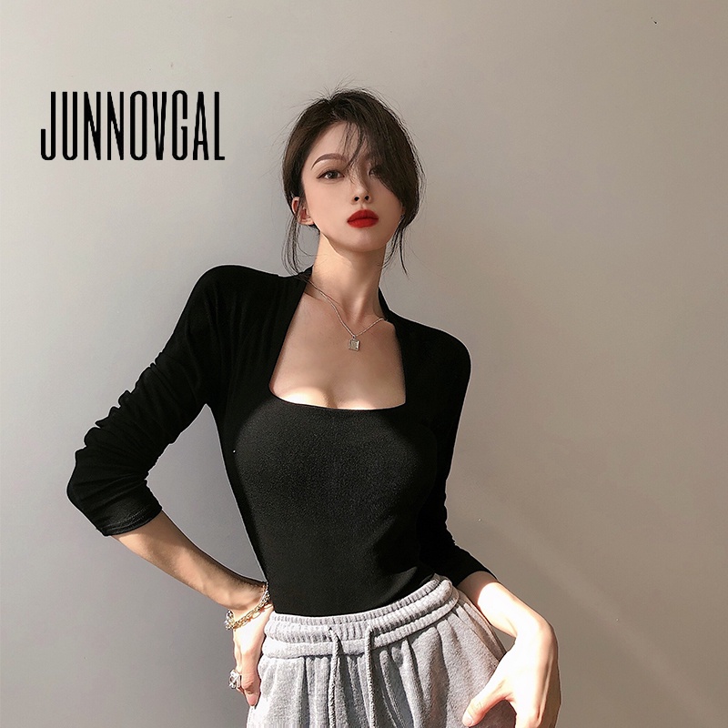 Áo nữ JUNNOVGAL sexy phong cách nước ngoài thời trang mới 2023