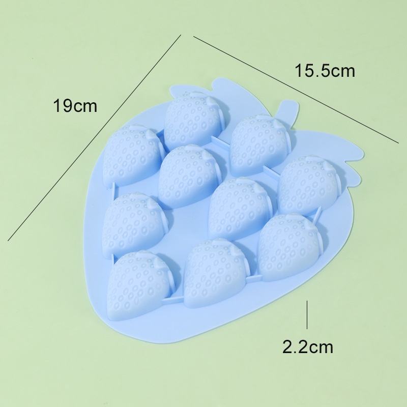 3d strawberry ice cube khuôn silicone khuôn nướng khuôn kẹo sô cô la khuôn đất sét nhựa làm bằng tay khuôn tiệc cupcake dụng cụ trang trí yr