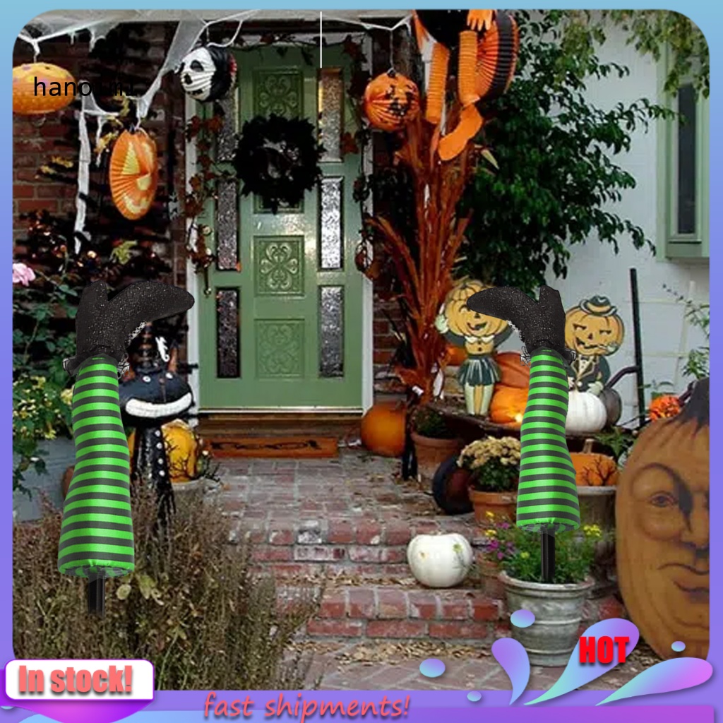 Han_ treo halloween: bạn có thể đặt chúng vào cốp xe của bạn trong cây bụi trong vườn và trên giường hoa tượng phù thủy chân phù thủy: được thiết kế với các yếu tố đảng theo chủ đề cổ điển phù hợp với thứ