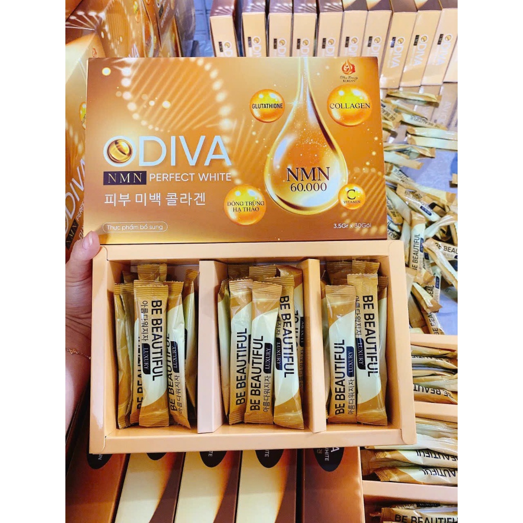 Bột Đông Trùng Hạ Thảo Collagen ODIVA Trẻ Hóa, Căng Mịn Da Truyền Trắng