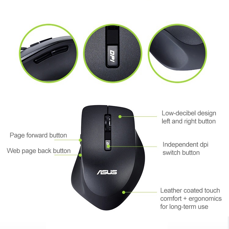 Chuột Quang Không Dây 1600dpi asus WT425