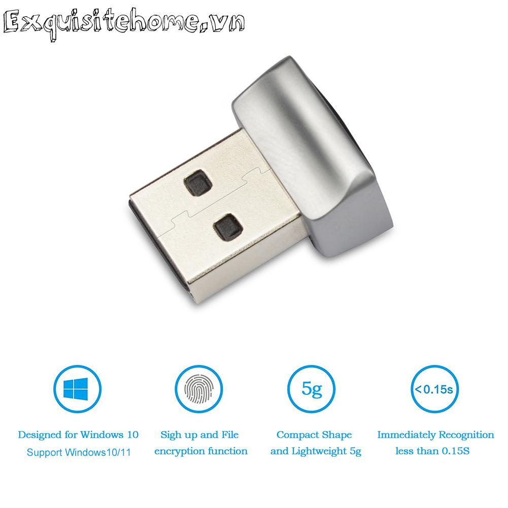 Máy quét sinh trắc học kim loại máy tính xách tay usb vân tay đọc thiết bị cho windows hello