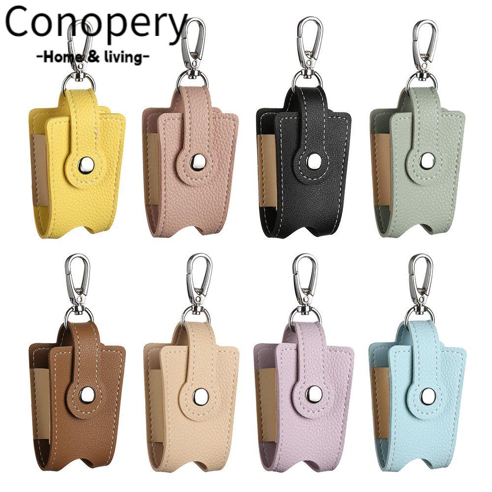 Conopery Hộp đựng móc khóa nước rửa tay với hộp đựng có thể nạp lại keychain hộp đựng rỗng