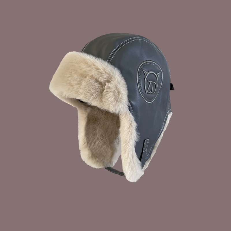 Mũ Da Dày Dặn Giữ Ấm Tai Chống Gió Thời Trang Thu Đông Cho Nữ Sự Bảo Vệ