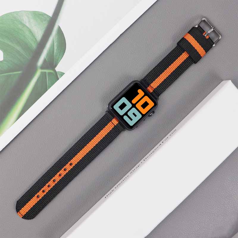 Cnagain nylon canvas strap cho apple watch ultra series 8/7/6/5/4/3/2/1 se vòng đeo tay bằng vải vòng đeo tay cho iwatch 49mm 45mm 41mm 44mm 40mm 42mm 38mm phụ kiện đồng hồ thông minh