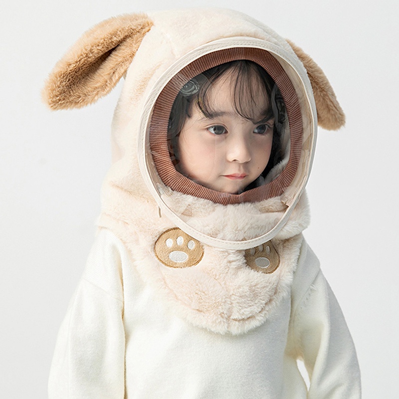 Bbyter trẻ em thời trang mùa đông ấm áp earflap earmuff beanies mũ phụ nữ chống gió dễ thương sang trọng gấu tai mặt nạ mũ