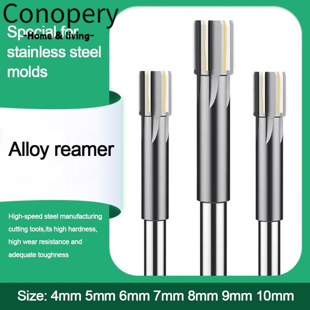 Conopery Mũi doa thẳng, mũi khoan máy 4-10mm h7, cacbua xi măng đa chức năng thép tốc độ cao hss chucking reamer kim loại