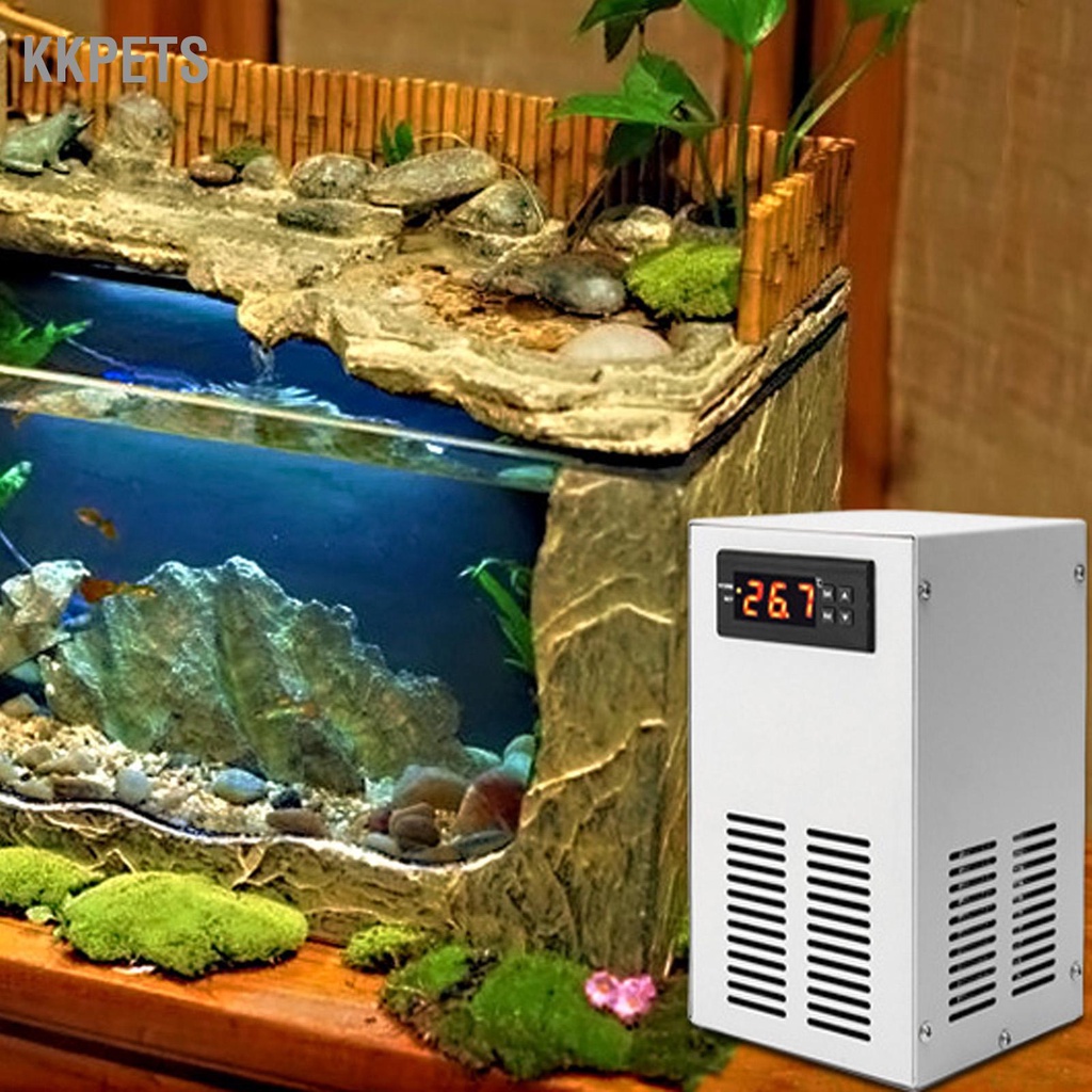 KKPETS US Plug 100‑240v Máy làm lạnh nước bể cá cảnh Hệ thống mát nhiệt độ không đổi
