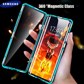 Ốp điện thoại từ tính bảo vệ 360 cho samsung galaxy s23 s22 ultra plus note 20 Ốp điện thoại bằng kính siêu mặt