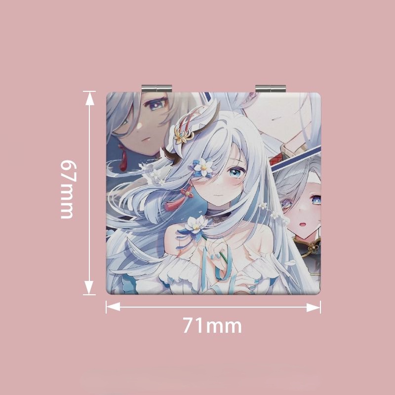 Genshin impact nilou kamisato ayaka noelle yoimiya raiden shogun gương gấp mỹ phẩm cầm tay