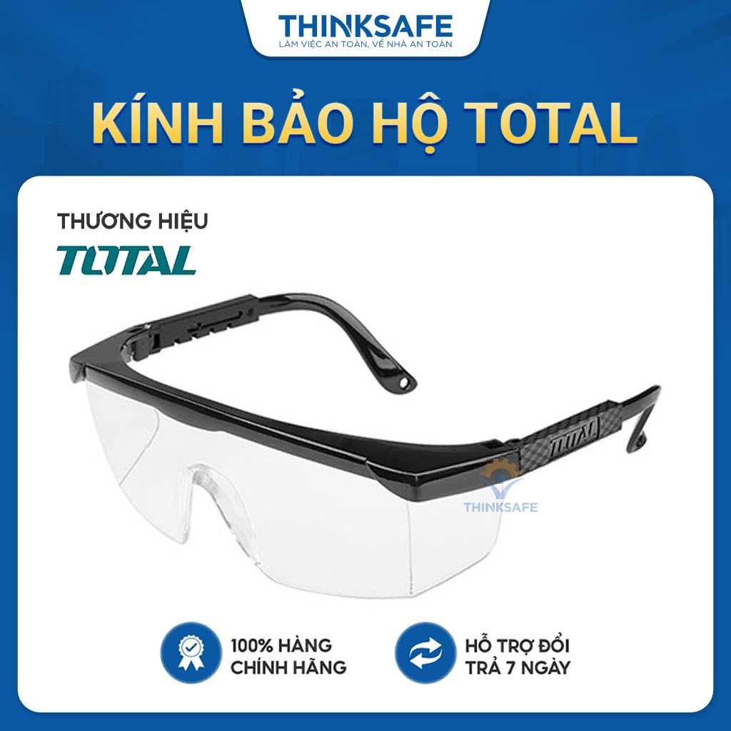 Kính bảo hộ Total TSP342 chất liệu PC chiều dài gọng kính có thể điều chỉnh kính bảo vệ mắt