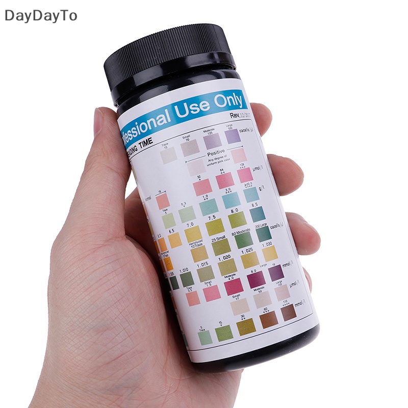 Daydayto urs-10t 100strips giấy thử nghiệm thuốc thử phân tích nước tiểu 10 thông số que thử nước tiểu.