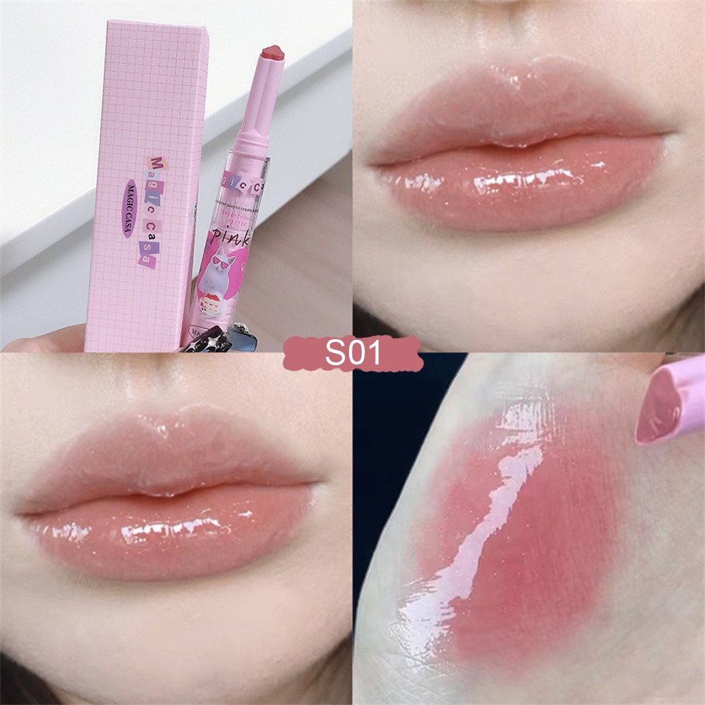 Hoa Hậu Hoa Hồng Magic Casa Báo Chí Hình Trái Tim Son Môi Doodle Môi Gương Nước Nhẹ Pha Loãng Đường Viền Môi Dưỡng Ẩm Dưỡng Ẩm