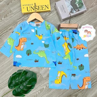 Bộ quần áo bé trai tay dài quần dài vải tole loại 1 đủ size từ 7kg-35kg