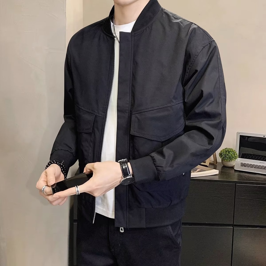 Áo Khoác Bóng Chày Cao Cấp Ôm Dáng Phong Cách Đường Phố Hàn Quốc Mùa Thu Mới Cho Nam