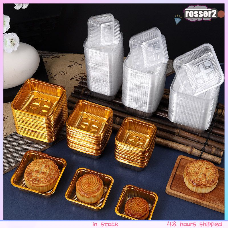 Bộ 100 Bánh Cookie Bên Trong Khay Cho Trung Thu Bánh Trung Thu Bánh Quy Souffle Hộp Bao Bì Nhựa Khay-Rosser2