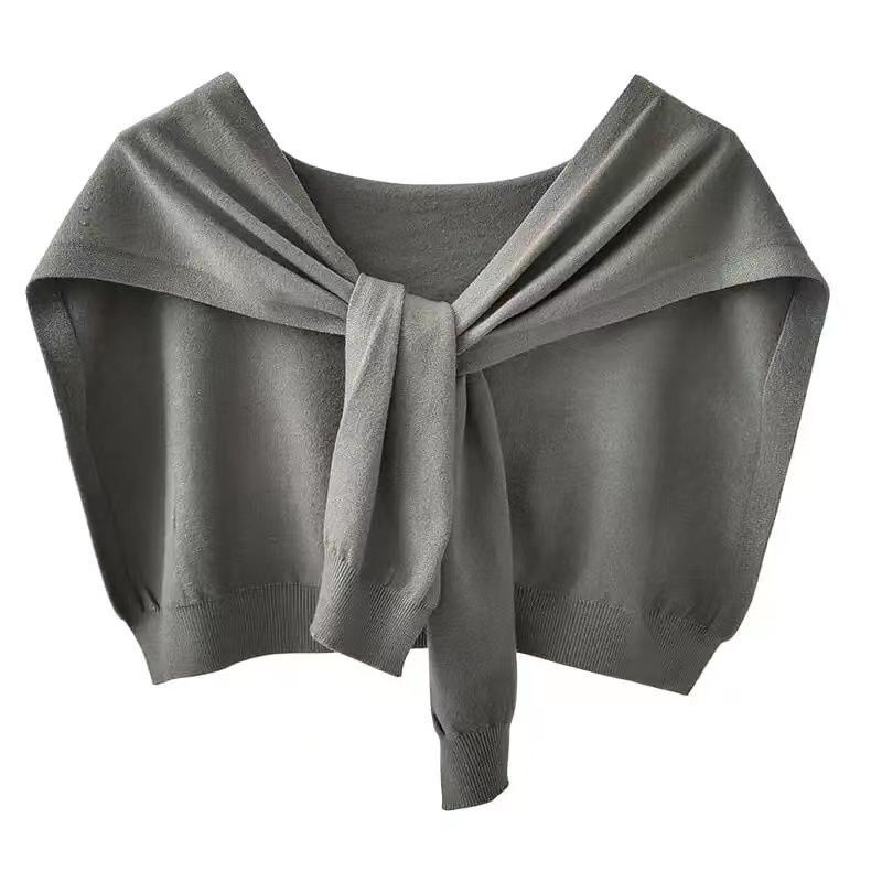 Dệt kim khăn choàng nhỏ phụ nữ mặc bên ngoài mùa thu đông dày yếm vai mặc miếng đệm vai khăn len