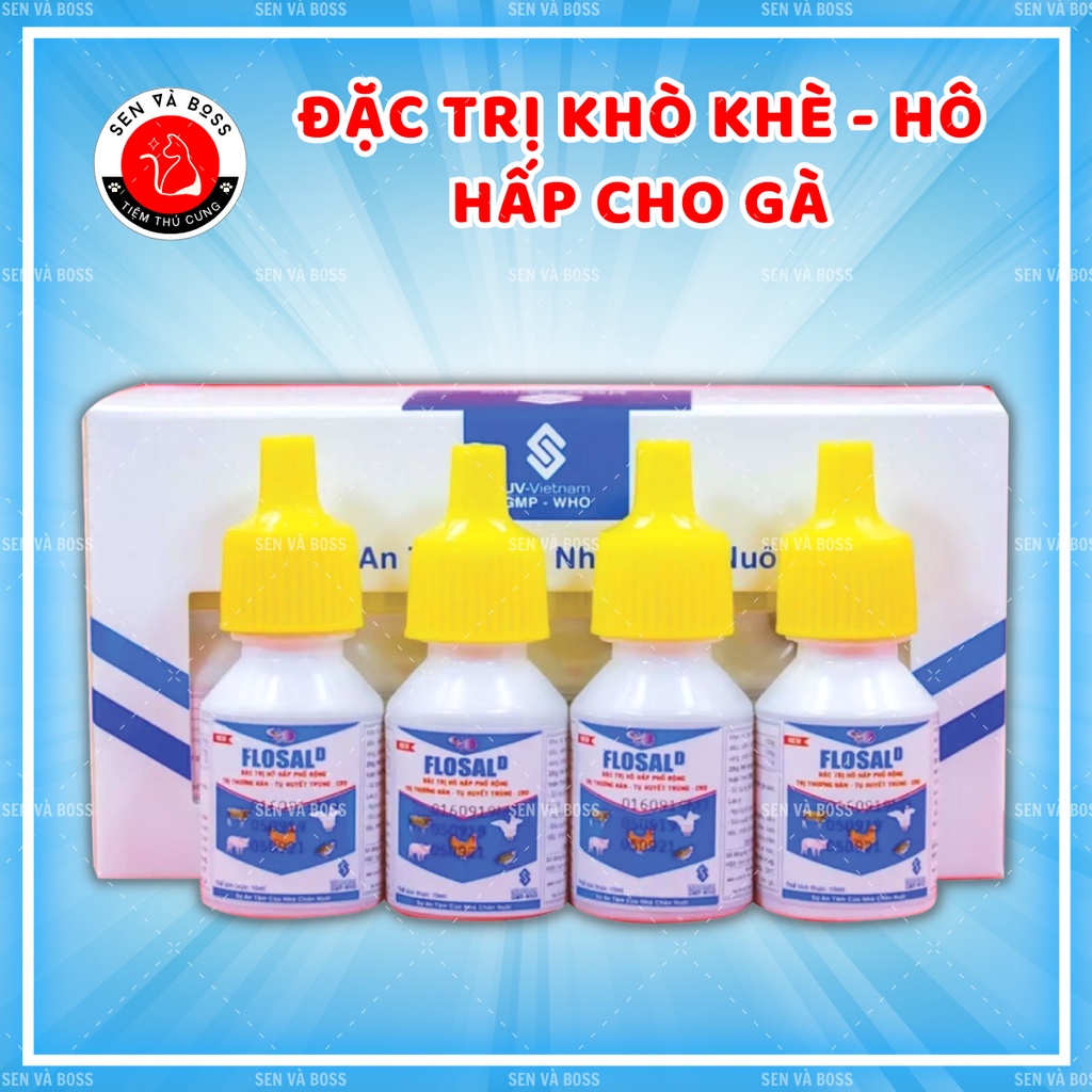Flosal D hỗ trợ hô hấp cho gia cầm 10ml