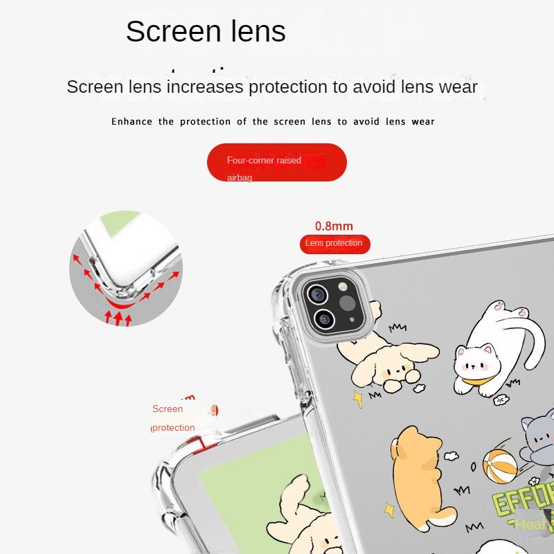 Thích hợp cho ipad pro11 chơi ipad kitty dễ thương gen9/8/7 10.2 ipad có khe cắm bút gen5 / 69.7 ba lần air5 / 4 10.9 túi khí 2022 gen 10 ipad case