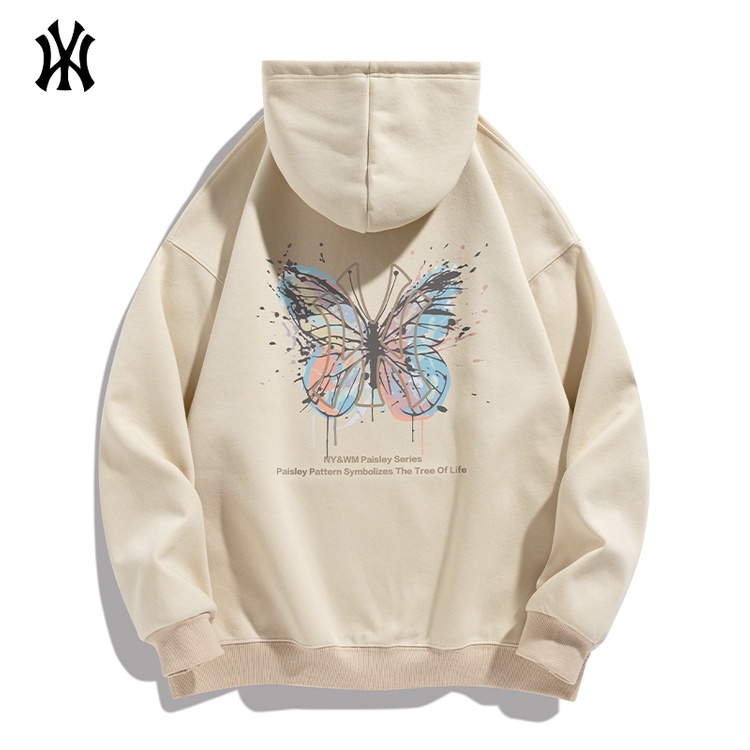 Chaopai mùa thu và mùa đông mới áo len nam có mũ trùm đầu lỏng lẻo đơn giản chaopai hoodie cặp đôi áo len