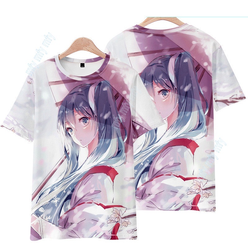 Áo Thun Ngắn Tay In Hình hatsune miku Thời Trang unisex
