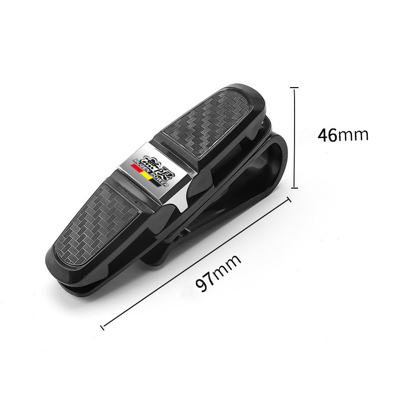 Mugen kính ô tô hộp đựng kính che nắng ô tô người giữ kính râm kẹp thẻ người giữ vé hộp đựng bút hộp kẹp cho phụ kiện bmw