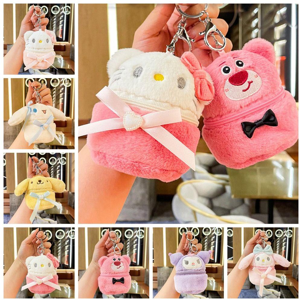 Pinou Ví Đựng Tiền Xu kuromi Mèo kitty cinnamoroll melody Nhồi Bông Xách Tay Họa Tiết Hoạt Hình melody Dễ Thương