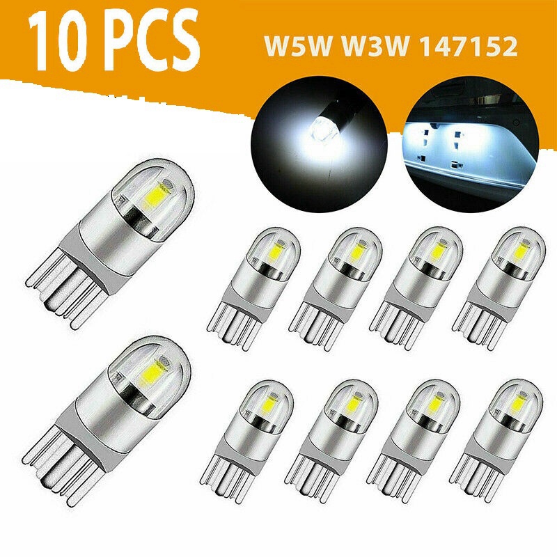 Set 10 Bóng Đèn led 6000k canbus t10 168 194 w5w Ánh Sáng Trắng Dành Cho Ô Tô
