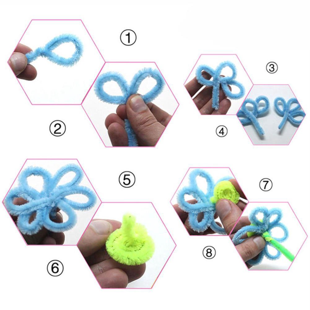 100PCS CHENILLE STEMS/PIPE CLEANERS/ASSORTED COLOURS/ART AND CRAFT/DIY HAPPY COTTAGE