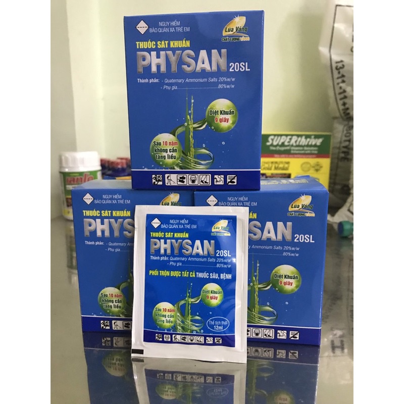 Combo 10 gói Physan 12ml - trừ thối nhũn, vàng lá, thối thân, vi khuẩn