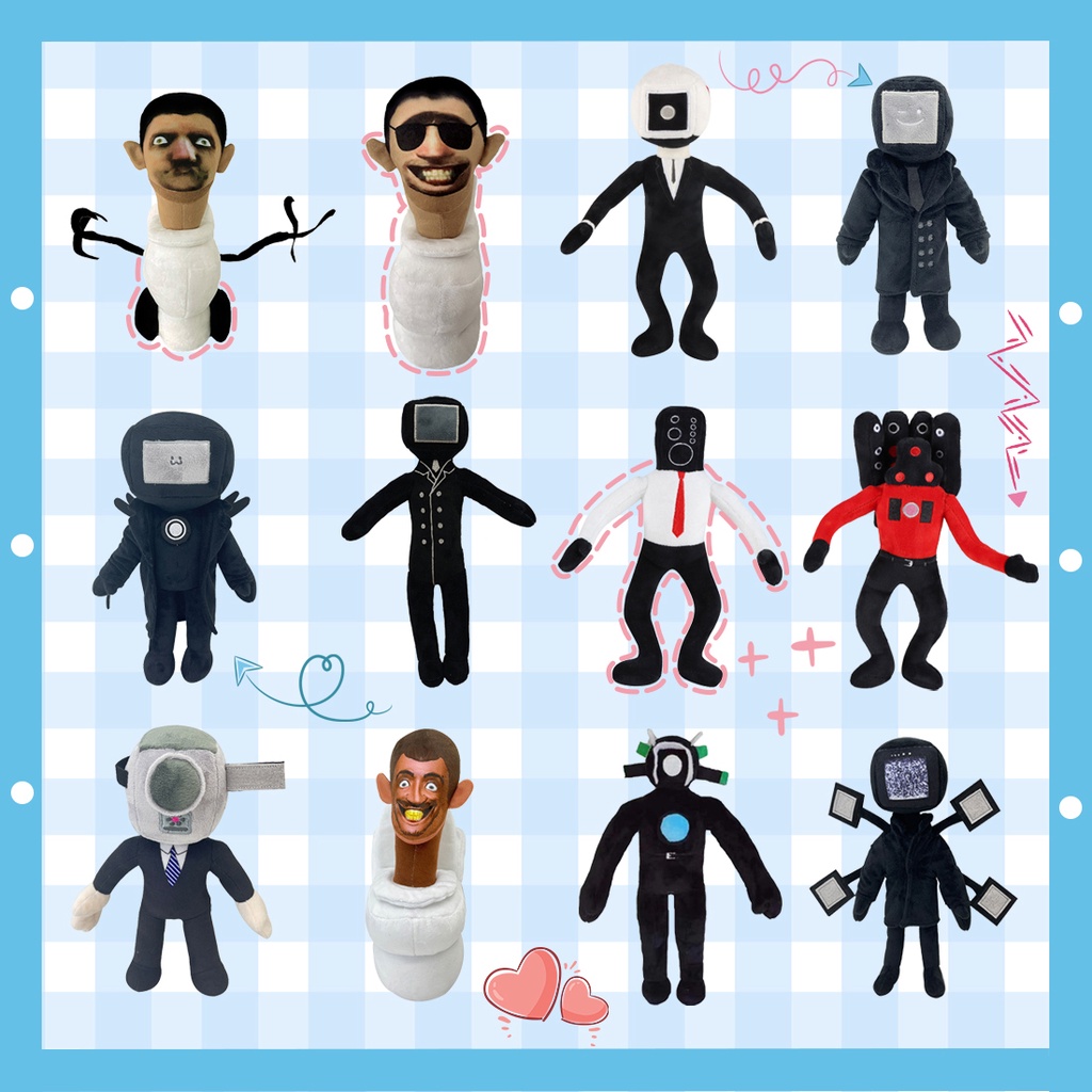 🔥Có Sẵn🔥Gấu Bông Skibidi Toilet Nhồi Bông Đáng Yêu Cho Mọi Lứa Tuổi