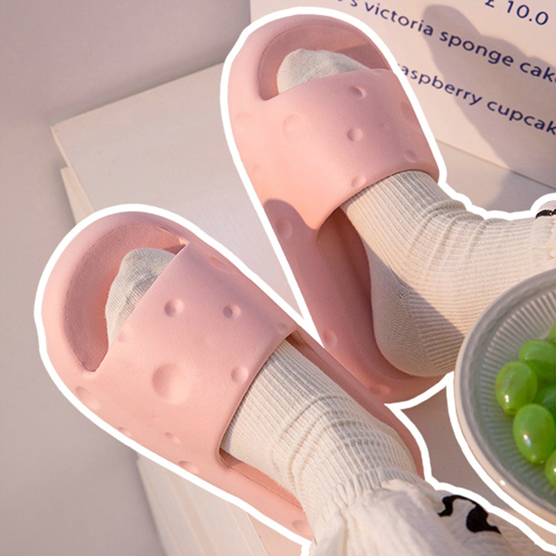 Sandals Hàn Quốc Dép bánh mì nữ sandal Đáy dày chống trượt chống nước Phim hoạt hình dễ thương