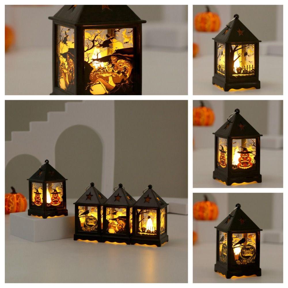 Wadees Đèn Lồng Cầm Tay Hình Chim Cú / Phù Thủy / Bí Ngô Trang Trí Lễ Hội halloween