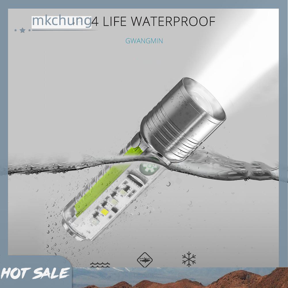 Đèn pin led xhp50 500mah 800lm đèn pin type-c usb có thể sạc lại chống thấm nước