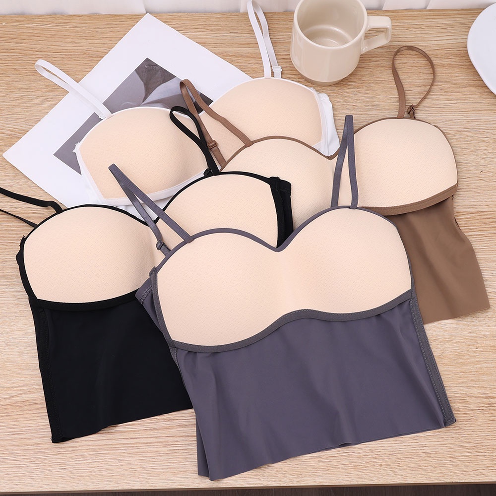 Áo Ngực Thể Thao Không Đường May Có Mút Đệm Chống Sốc Thoải Mái Dành Cho Nữ