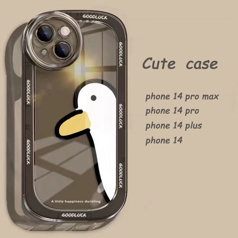 Ốp Điện Thoại TPU Mềm Trong Suốt Hình Vịt Dễ Thương Cho IPhone 14 11 13 12 Pro XS Max X XR 7 8 + 6 6S Plus