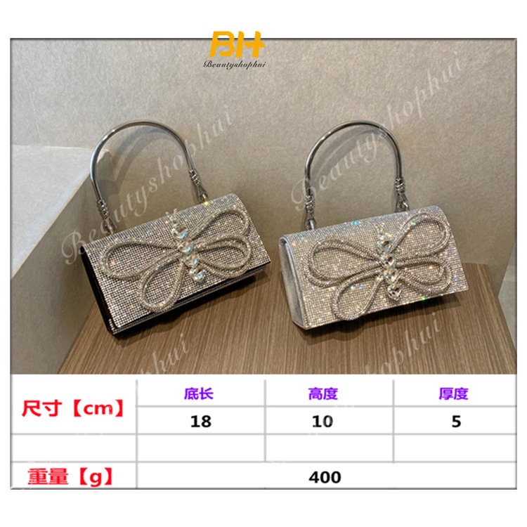 Túi Đeo Chéo Đính Kim Cương Lấp Lánh Kiểu Pháp Mới 2023