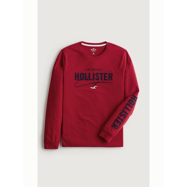 Hollister Áo Thun Dài Tay In logo Thời Trang Mùa Xuân Dành Cho Nam 324472-1