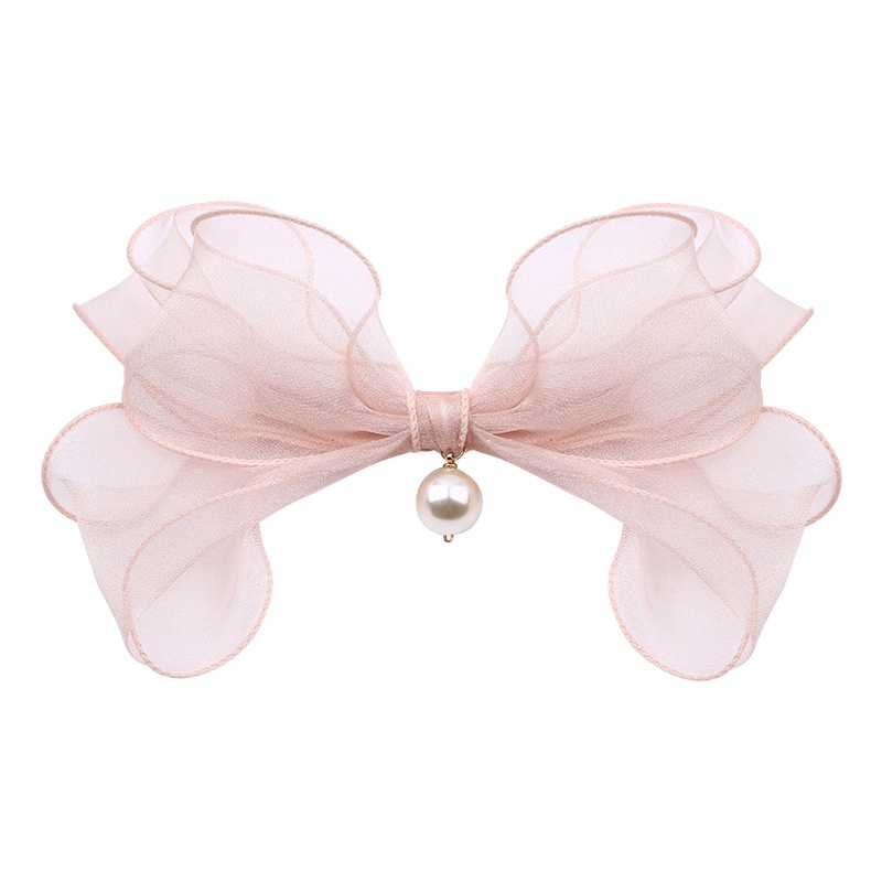 Kẹp Tóc Hình Nơ Phối Lưới Dễ Thương Phong Cách Hàn Quốc 2023