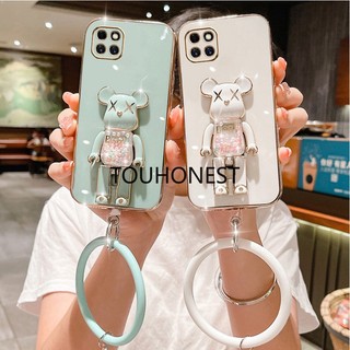 Ốp Điện Thoại Xiaomi Poco X3 Pro Ốp Lưng Xiaomi Poco X4 Pro Casing Xiaomi Poco X2 Cases Xiaomi Poco F3 GT Cover Xiaomi Poco X3 NFC Case Xiaomi Poco C31 Case Xiaomi Poco C40 Case Soft TPU Anime Cartoon Cute Kaws Bear Stand With Ring Phone Case TT