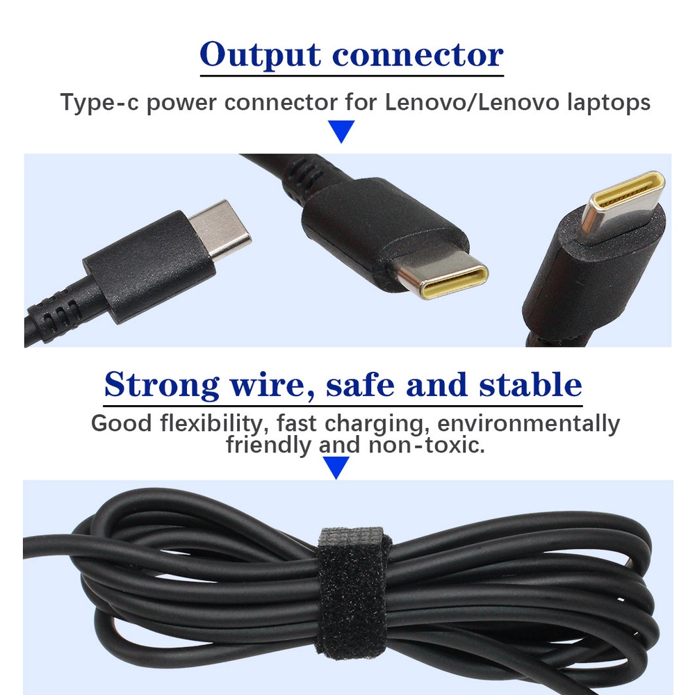 Củ Sạc Laptop 65W USB-C AC 20V 3.25A Cho Lenovo Huawei Dell