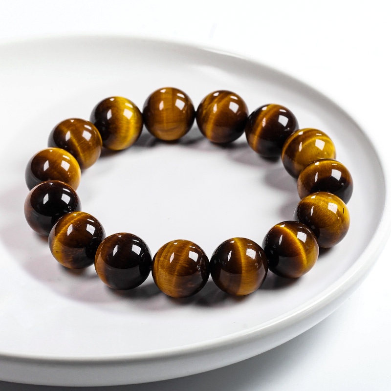 Vòng Tay Chuỗi Hạt Phật Giáo Bằng Đá Mắt Hổ Tự Nhiên Dành Cho Nam