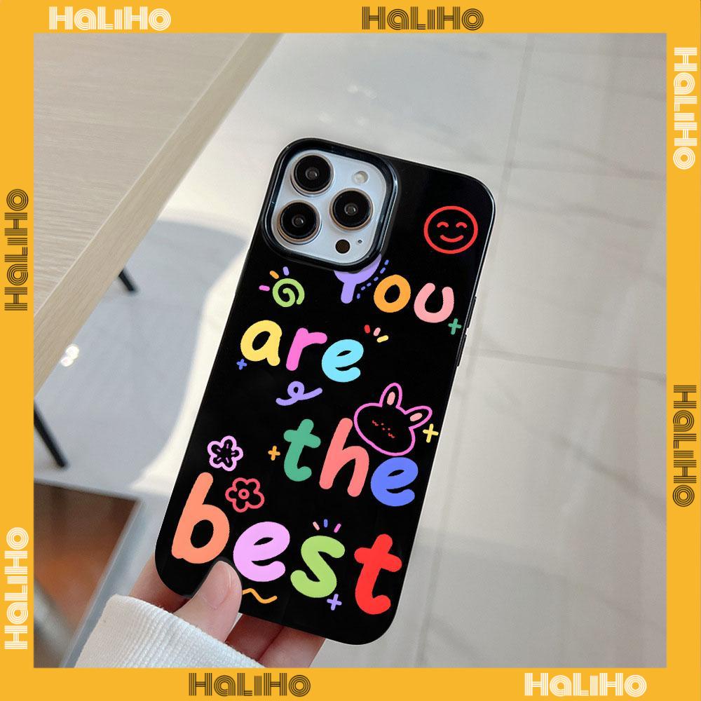 iPhone Case Soft TPU Glossy Black Candy Case Colorful English Camera Protection Shockproof For iPhone 14 13 12 11 Pro Max 7 8 Plus X XR