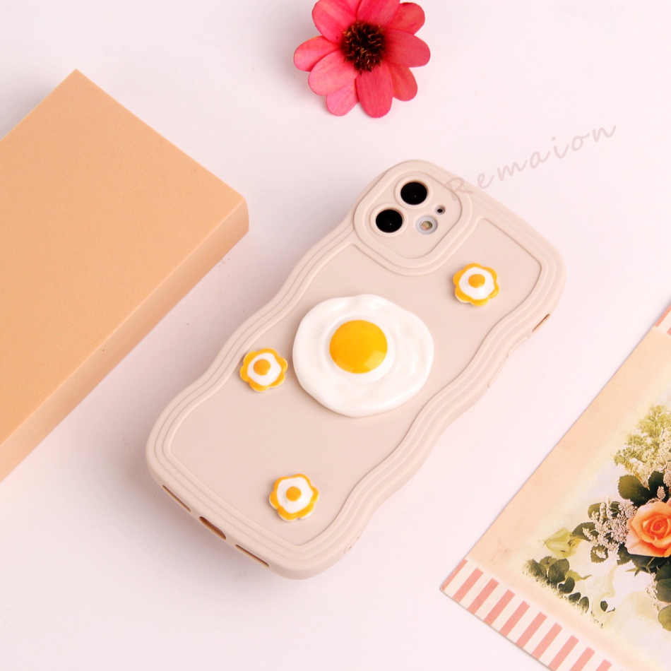 Ốp Điện Thoại Silicon Hình Quả Trứng 3D Cho iPhone 11 12 13 14 Pro MAX Plus Mini X XR XS MAX 6 S 7 8 Plus SE 2020 11Pro 12pro 13Pro