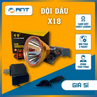 Đèn pin đội đầu siêu sáng x18, chóa 10cm, công suất 5000w