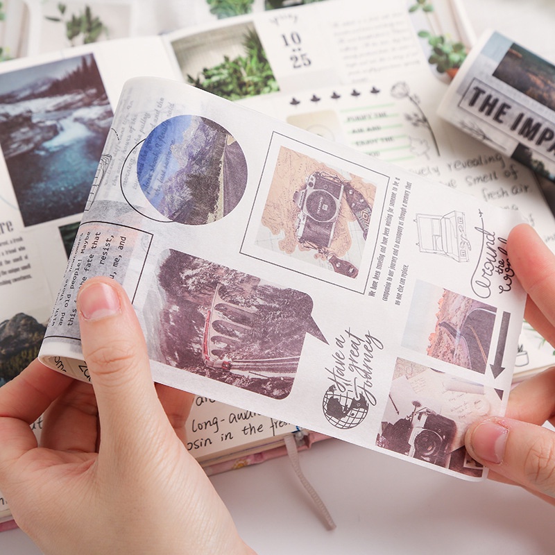 Washi Tape Sổ Tay Sáng Tạo Album Ảnh Nhật Ký DIY Miếng Dán Trang Trí