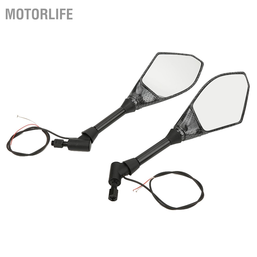 Gương Chiếu Hậu Tích Hợp Đèn LED Xi Nhan Gắn Tay Lái Xe Máy 10mm